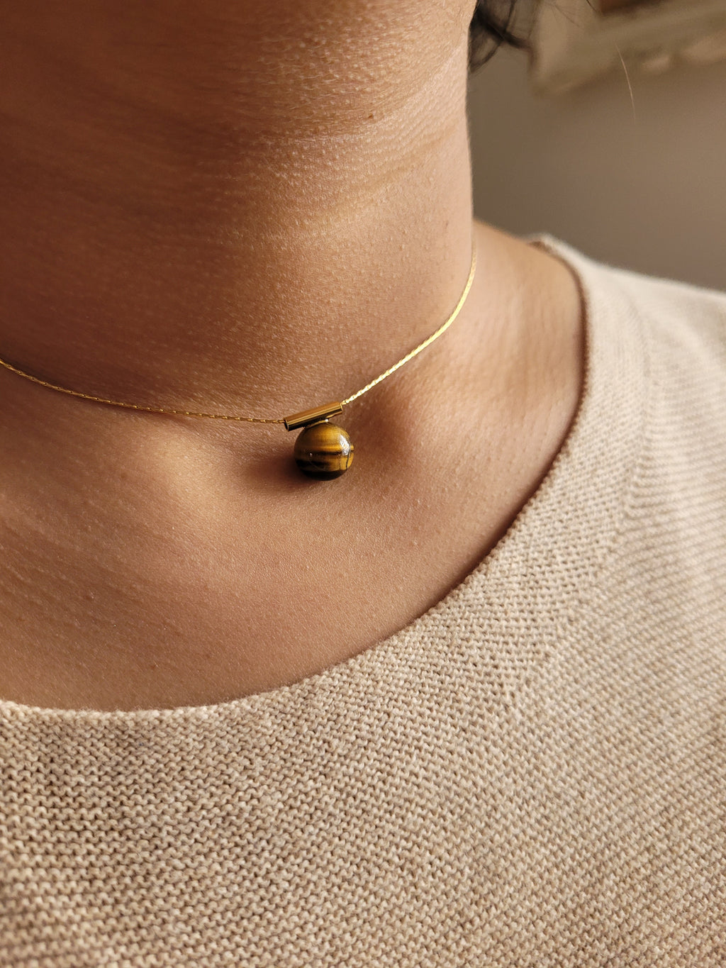 Tiger Eye Pendant Necklace