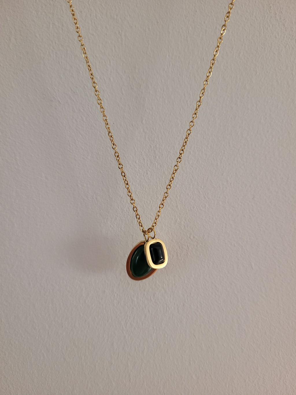 Luna Green Duo Necklace