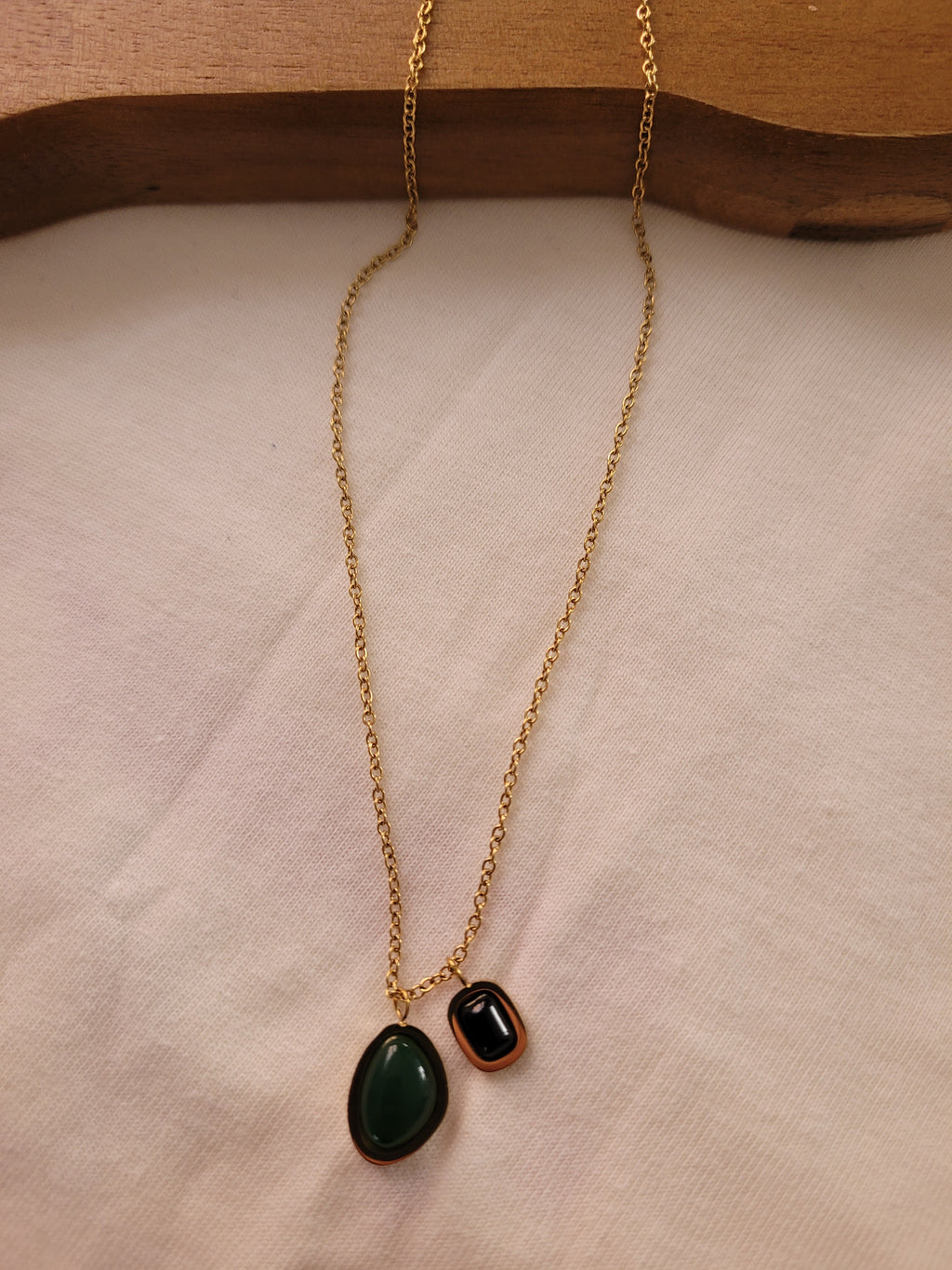 Luna Green Duo Necklace