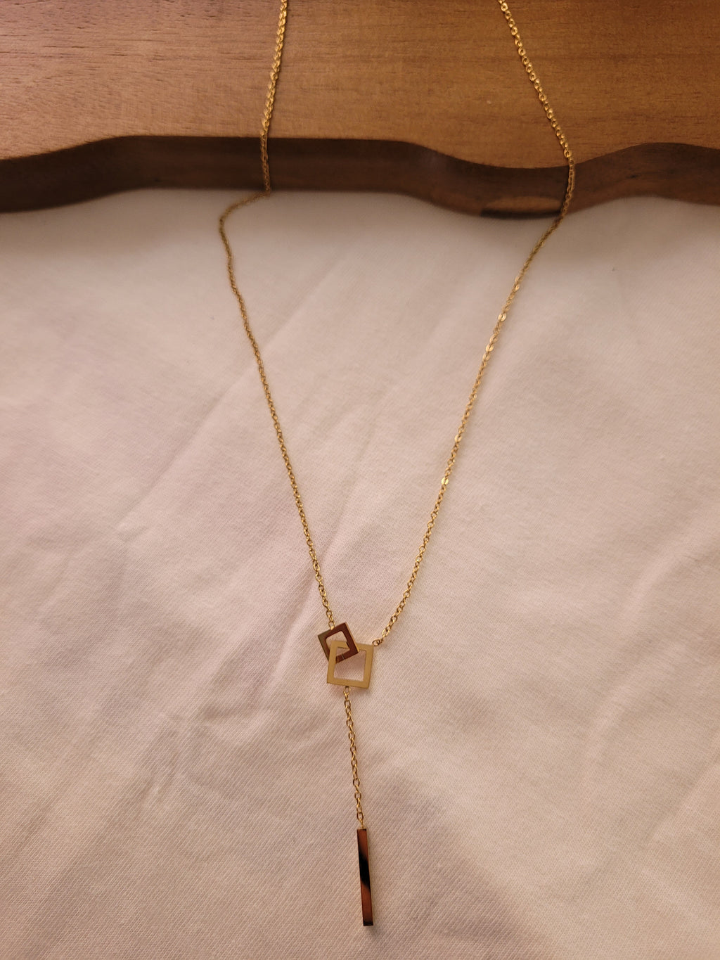 Y Chain Geometric Necklace