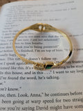 Gold Plated Green Stone Accent Bangle