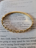 Gold Plated Crystal Link Bangle