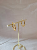 Gold Plated Textured Hoop Earrings