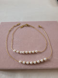 Gold Plated Pearl Chain Anklet