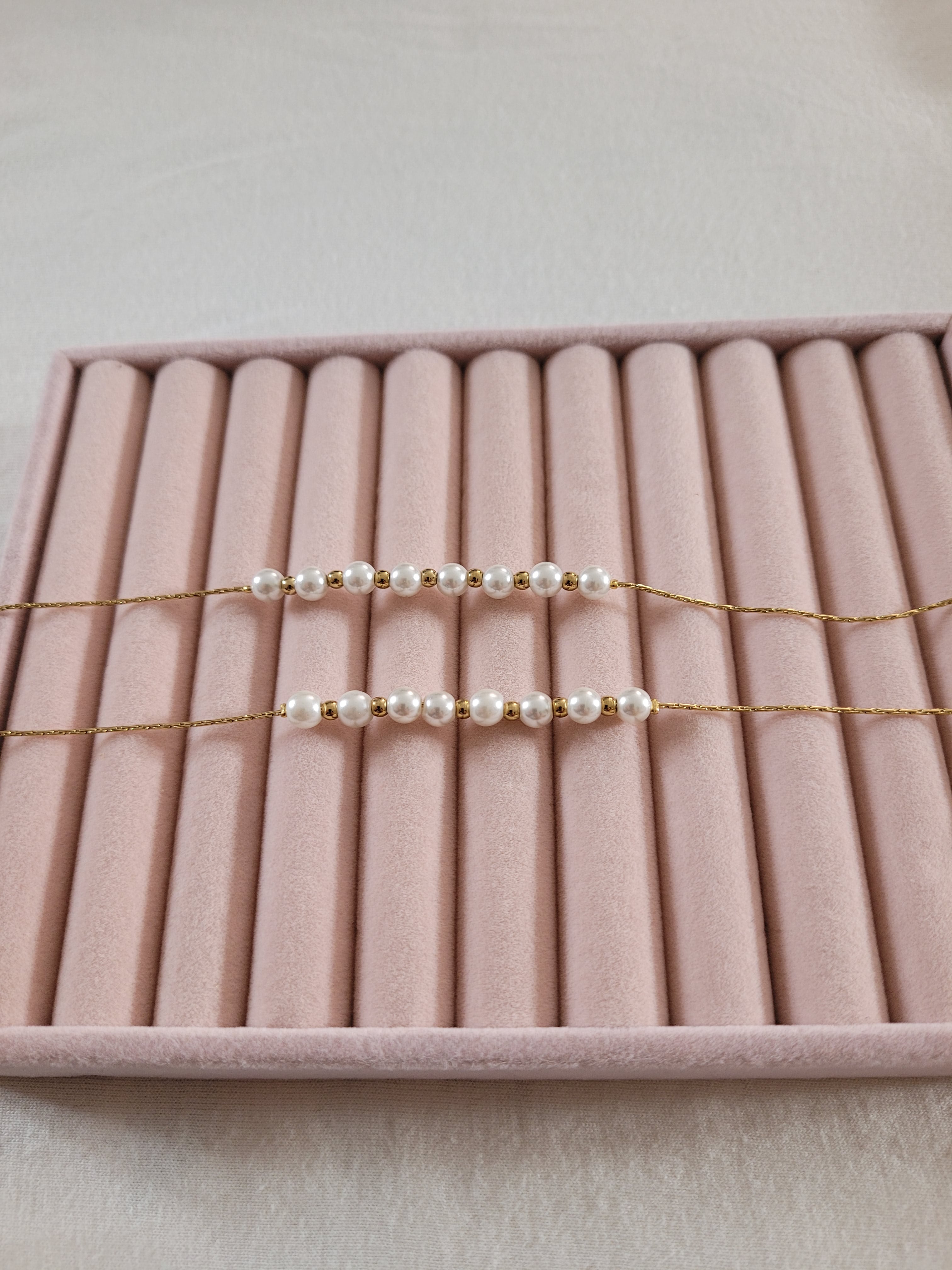 Gold Plated Pearl Chain Anklet
