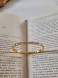 Gold Plated Crystal Line Bangle