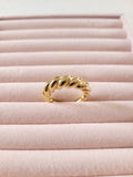 Gold Plated Twisted Knot Band Ring