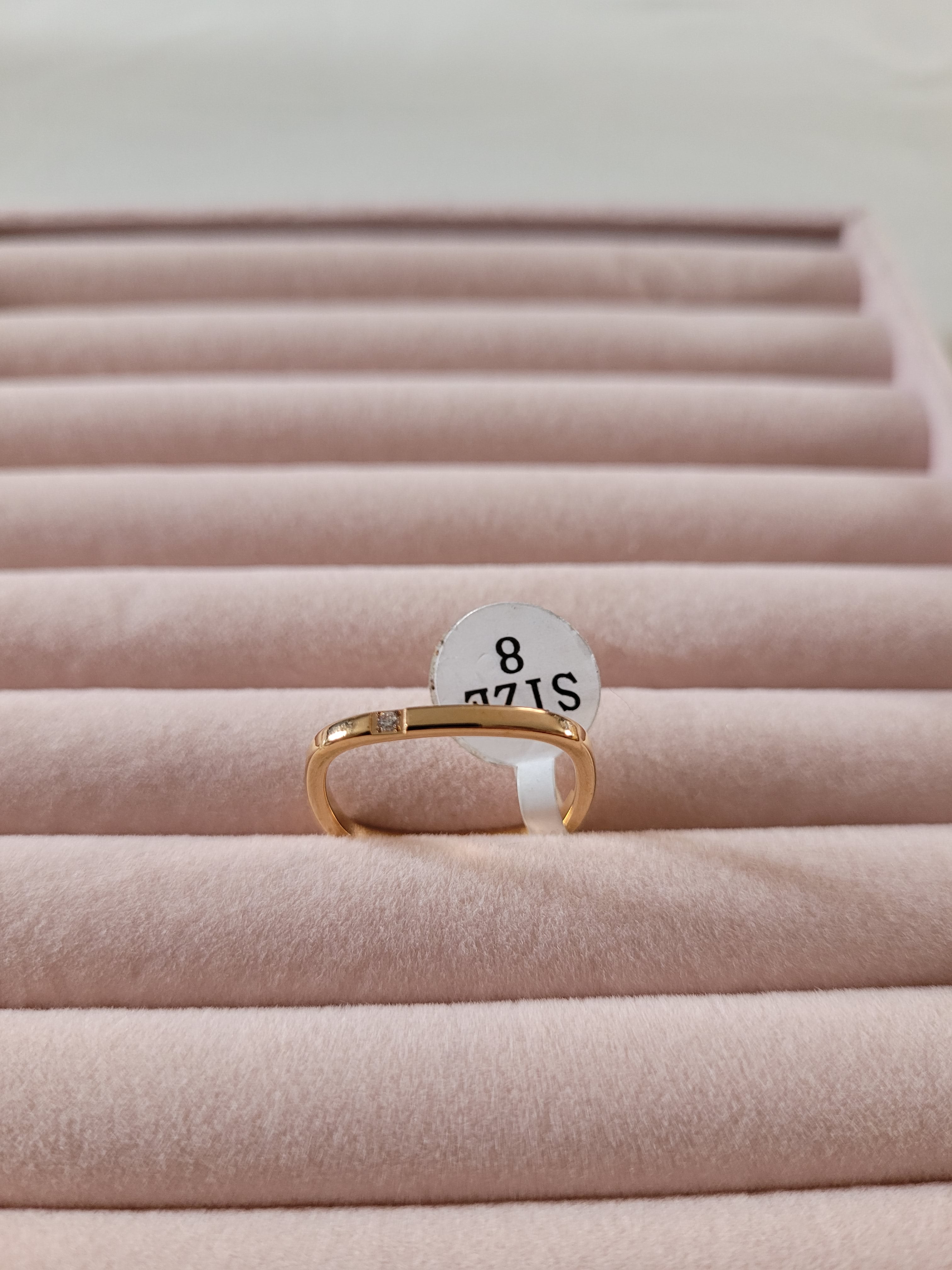 Gold Plated Square Band Ring
