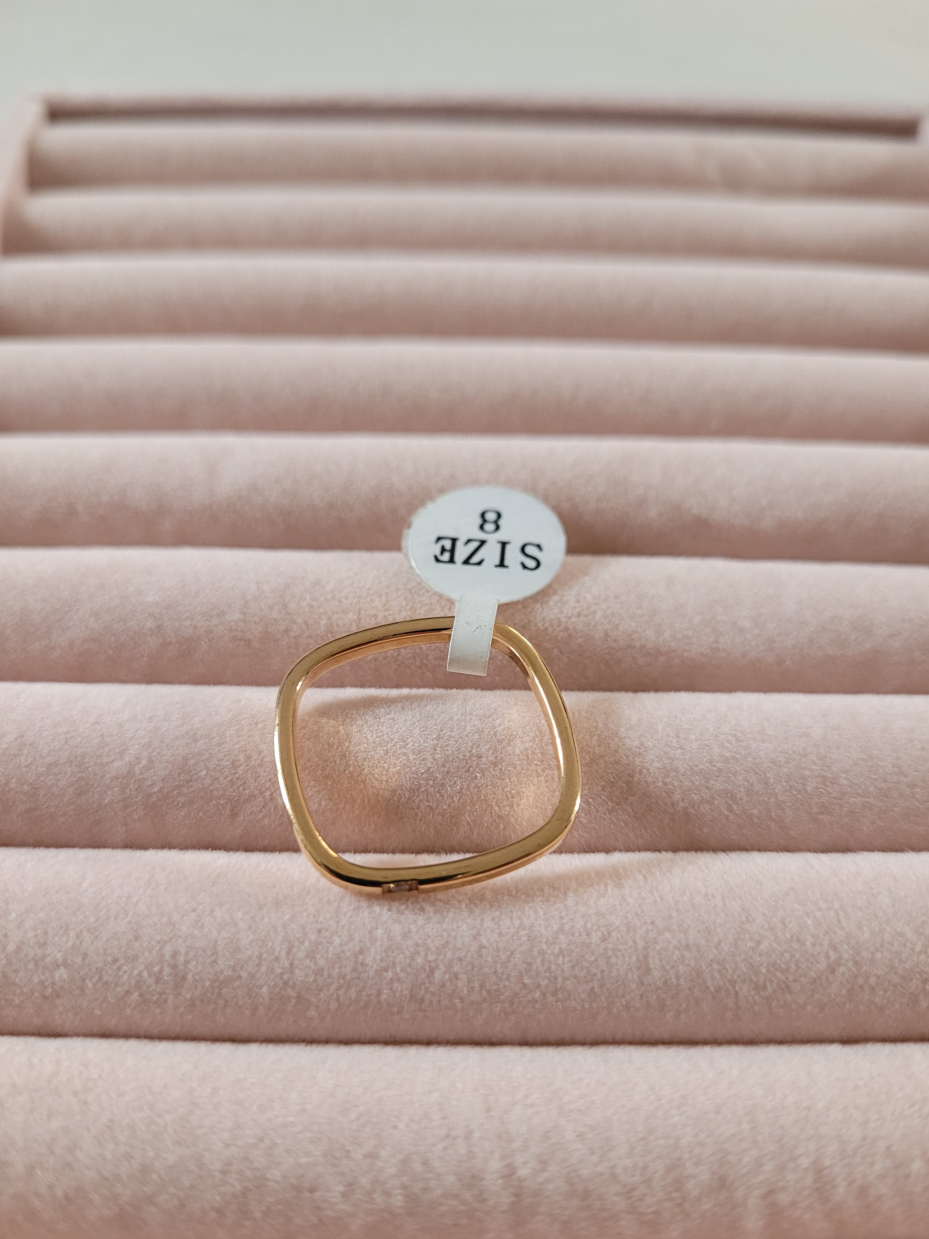 Gold Plated Square Band Ring