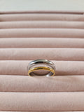 Stainless Steel Two‑Tone Stack Ring