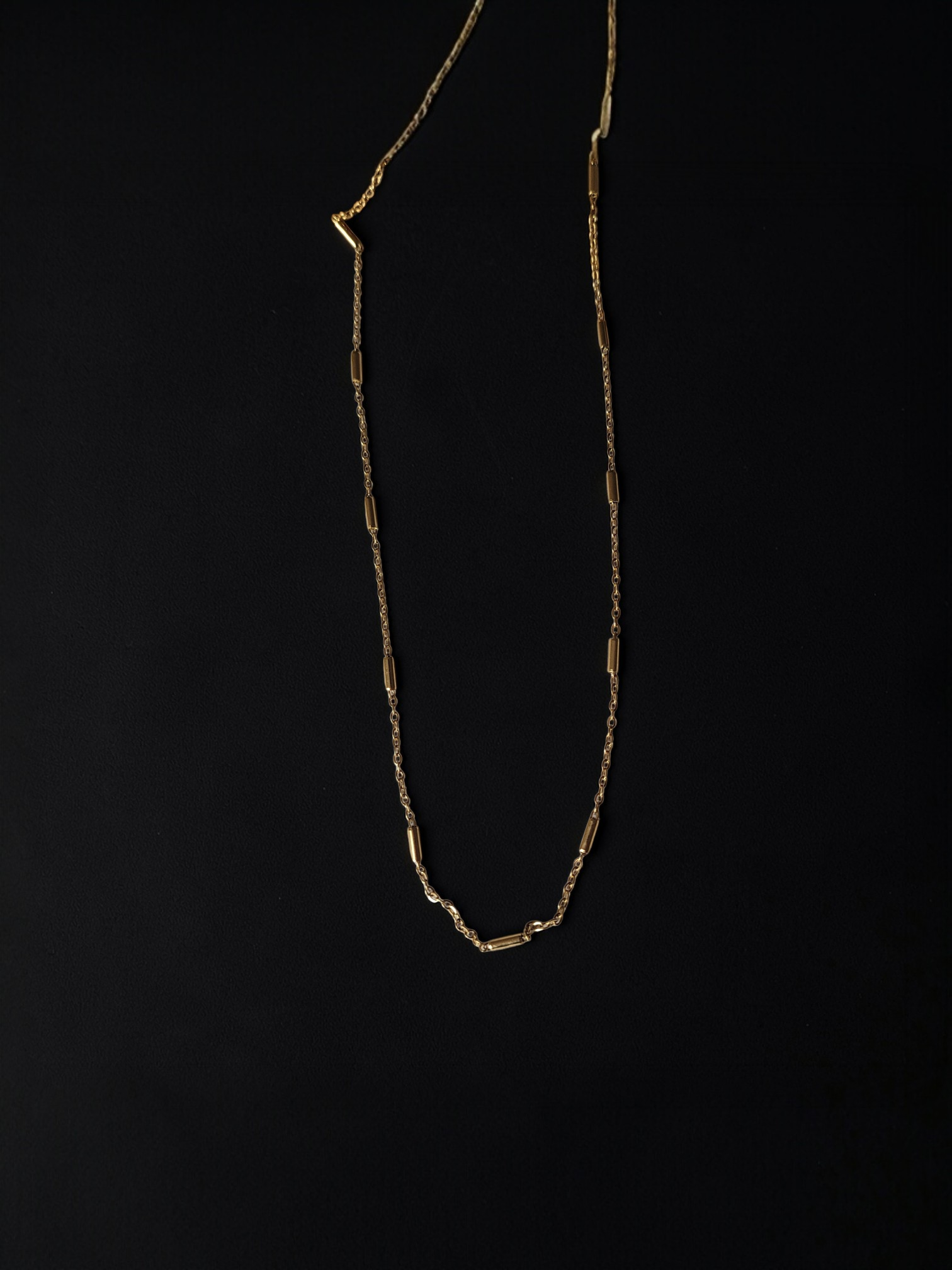Gold Plated Bar Detail Necklace