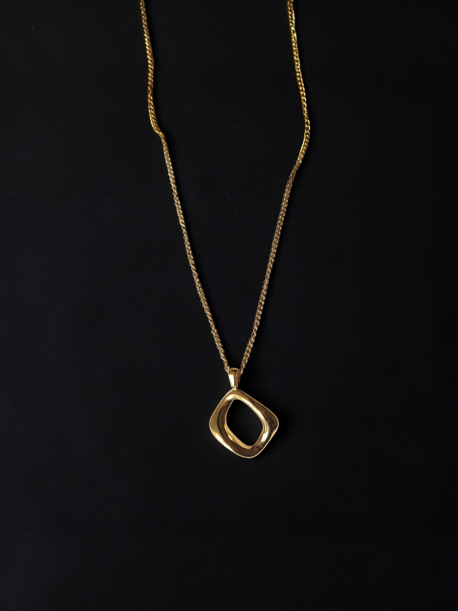 Minimal Square Pendant Necklace